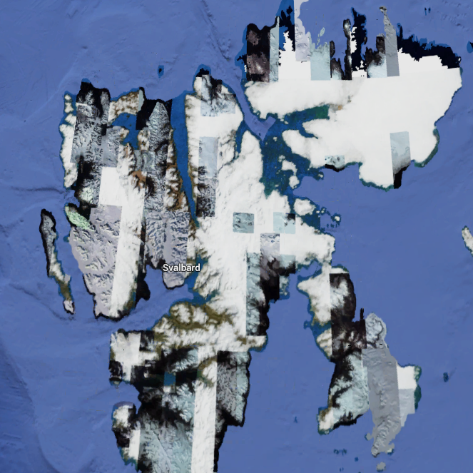 Svalbard via Google Satellite